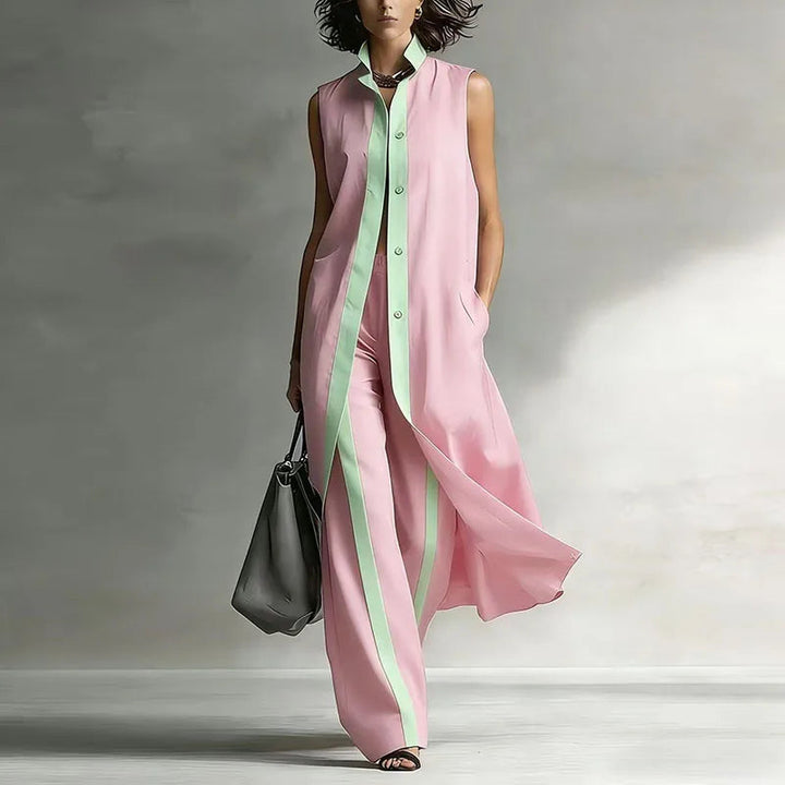 Klaudia | Elegante Completo Donna Due Pezzi Senza Maniche – Completi Eleganti Donna 0