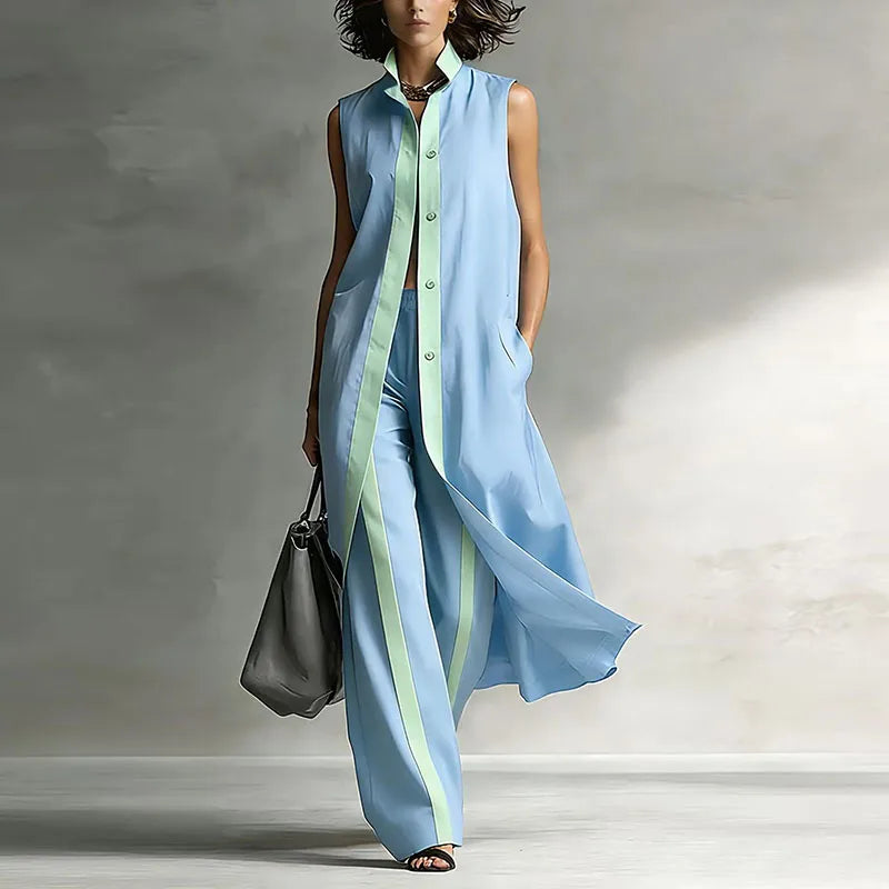 Klaudia | Elegante Completo Donna Due Pezzi Senza Maniche – Completi Eleganti Donna 1