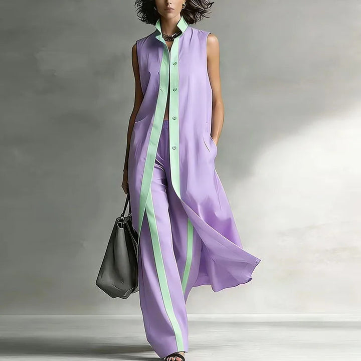 Klaudia | Elegante Completo Donna Due Pezzi Senza Maniche – Completi Eleganti Donna 2