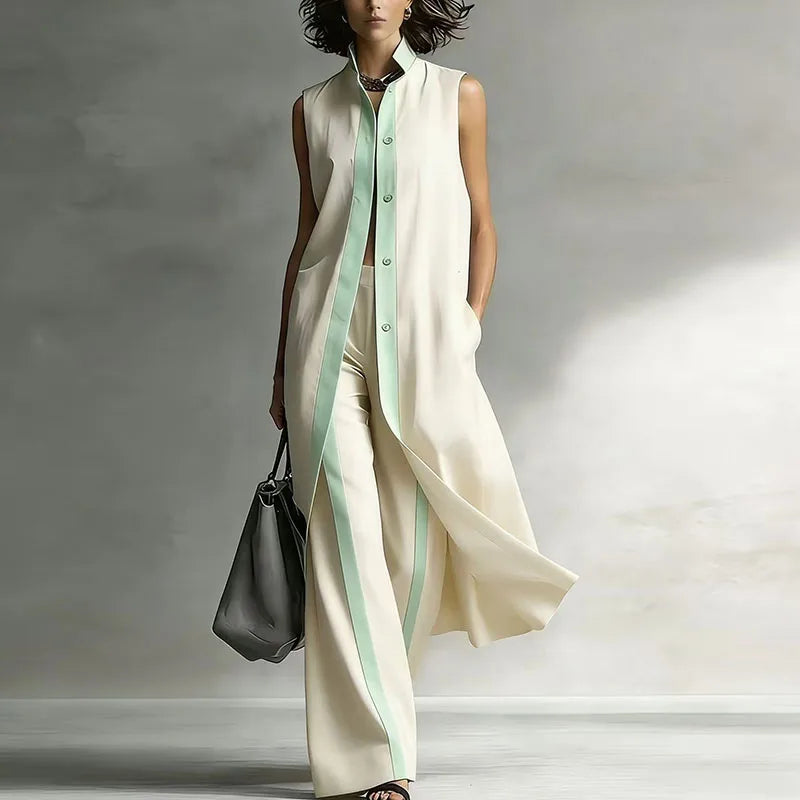 Klaudia | Elegante Completo Donna Due Pezzi Senza Maniche – Completi Eleganti Donna 3
