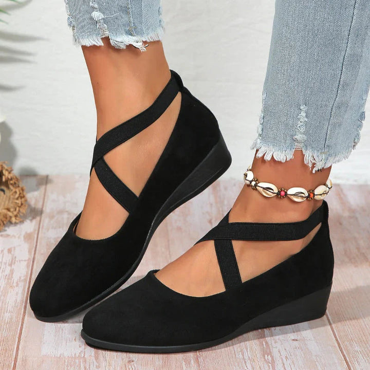Klaudia | Eleganti Ballerine con Tacco Nere per Donna, Comode e Flessibili 0