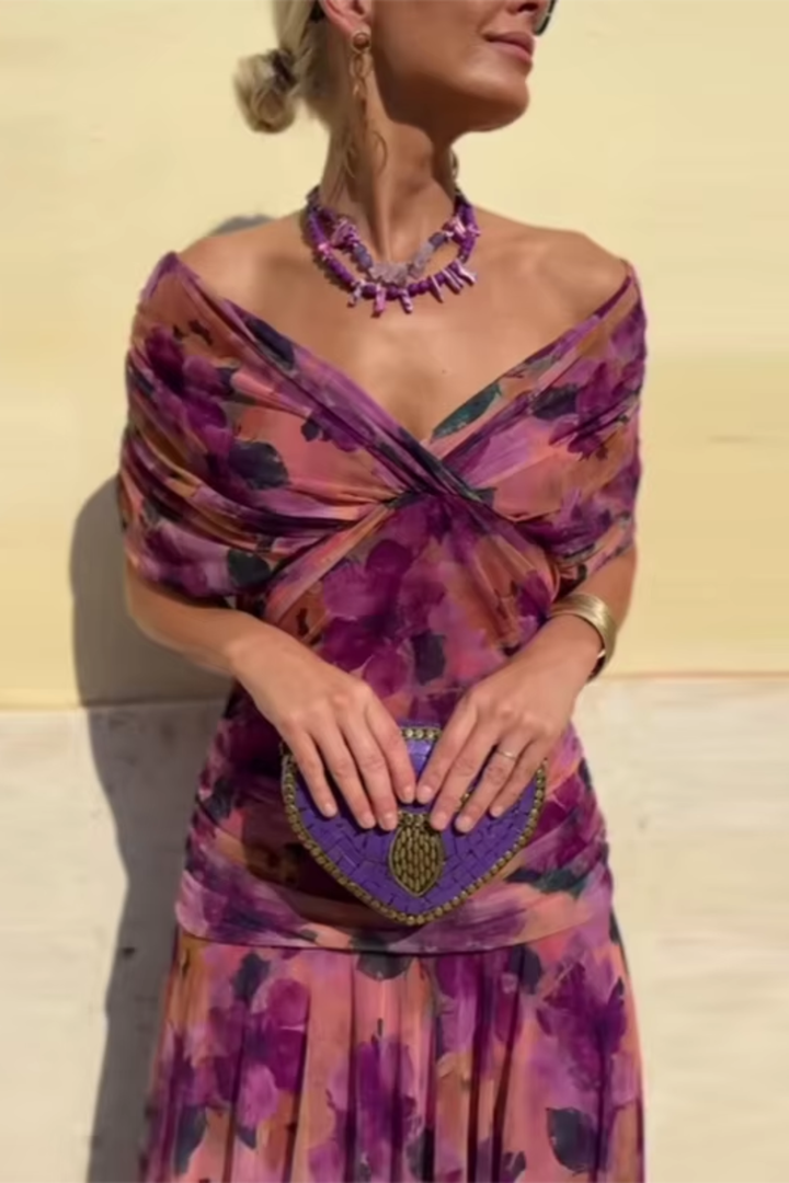Kriselle | Abito da Sera Lungo Elegante Scollo a V Femminile 4