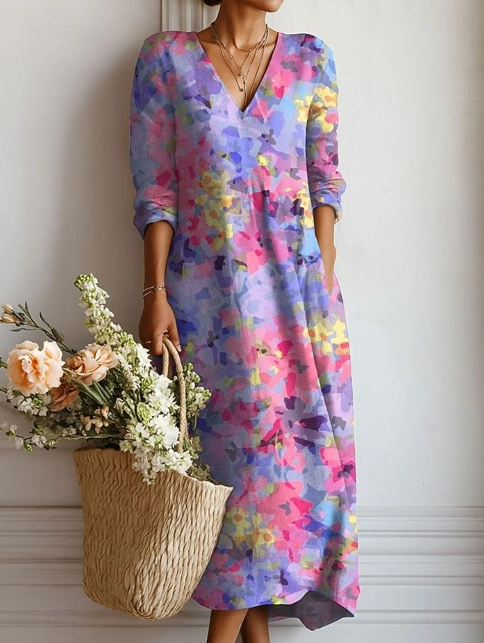 Kriselle | Elegante Abito Midi Floreale per Donna - Comfort e Stile senza Tempo 0