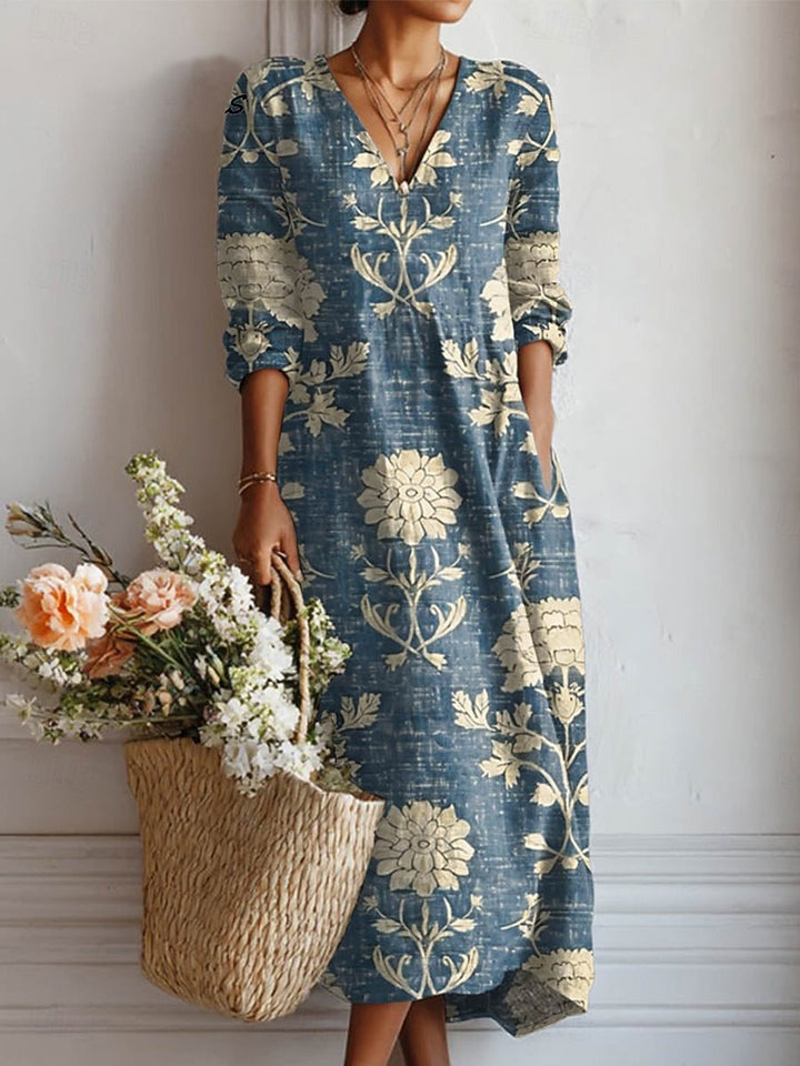 Kriselle | Elegante Abito Midi Floreale per Donna - Comfort e Stile senza Tempo 2