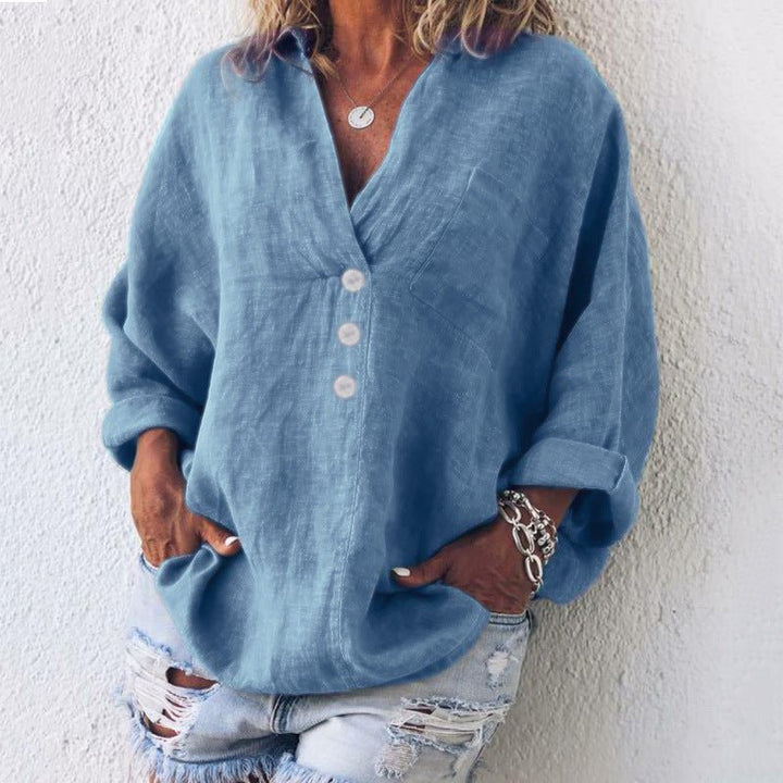 Kriselle | Elegante e Casual Blusa Oversize con Maniche Lunghe 1