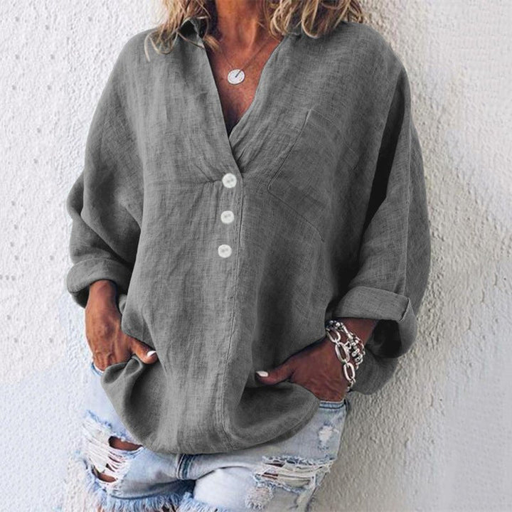 Kriselle | Elegante e Casual Blusa Oversize con Maniche Lunghe 3