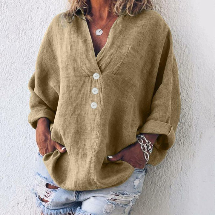 Kriselle | Elegante e Casual Blusa Oversize con Maniche Lunghe 4