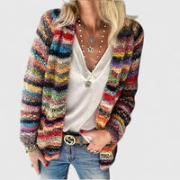 Elena | Cardigan morbido e multicolore con apertura