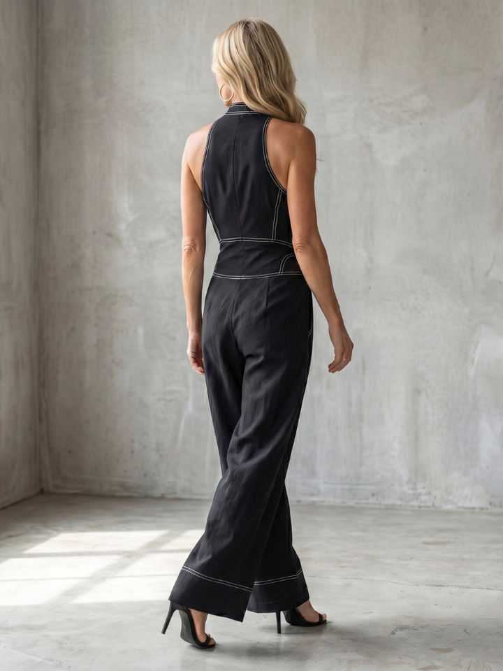 Lana | Elegante e Comoda Tuta Donna con Scollo Americano e Cerniera Frontale 5