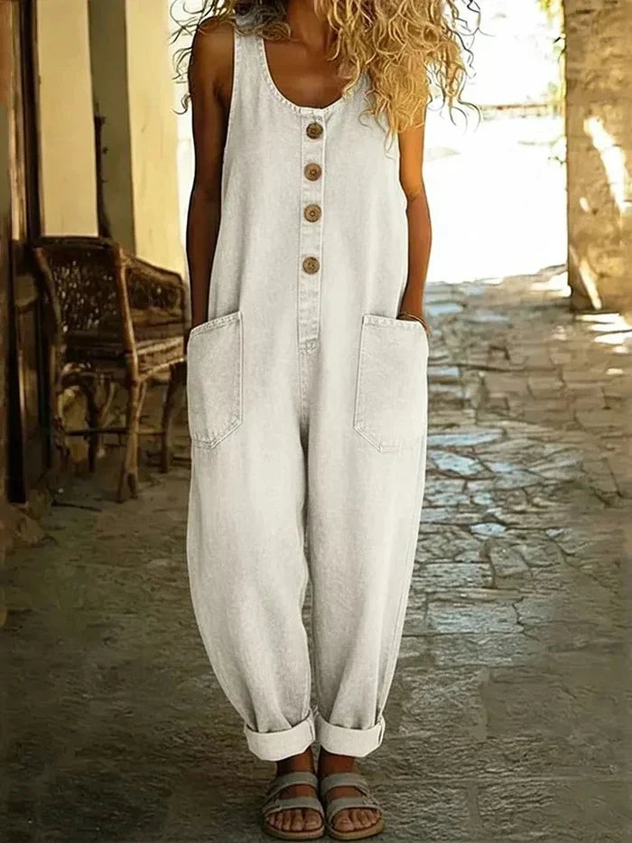 Lana | Elegante e Comoda Tuta Donna in Denim Vintage, Oversize e Casual 3