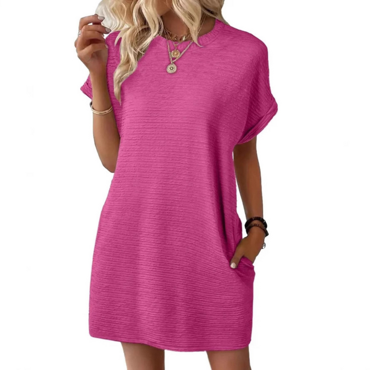 Lana | Elegante e Comodo Abito Donna T-shirt con Tasche Laterali 0