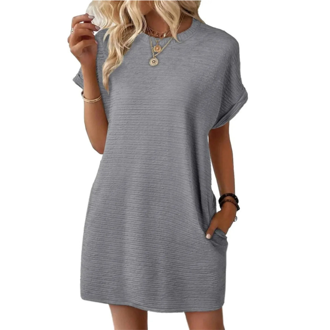 Lana | Elegante e Comodo Abito Donna T-shirt con Tasche Laterali 11