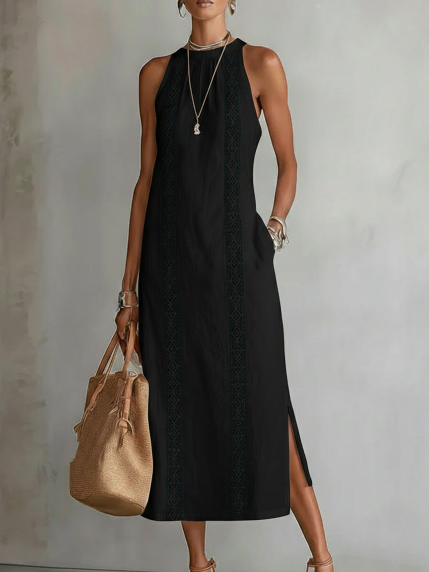 Lara | Elegante Abito Donna Midi in Lino – Traspirante e Confortevole 6
