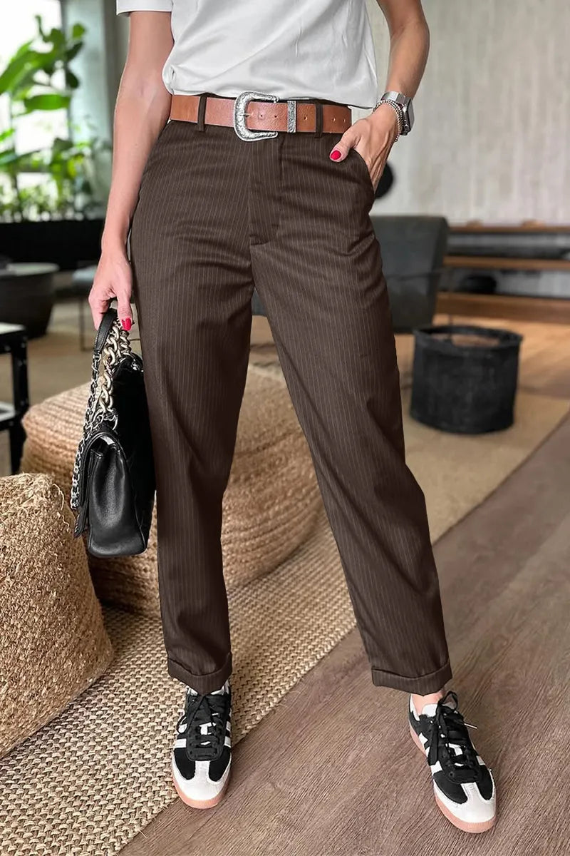 Lara | Eleganti e Comodi Pantaloni Donna con Vita Alta e Taglio Dritto 1