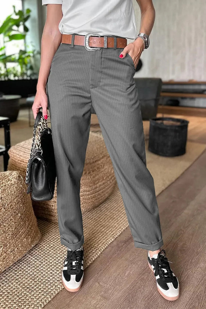 Lara | Eleganti e Comodi Pantaloni Donna con Vita Alta e Taglio Dritto 3
