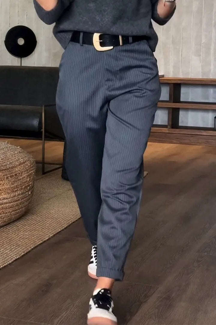 Lara | Eleganti e Comodi Pantaloni Donna con Vita Alta e Taglio Dritto 4
