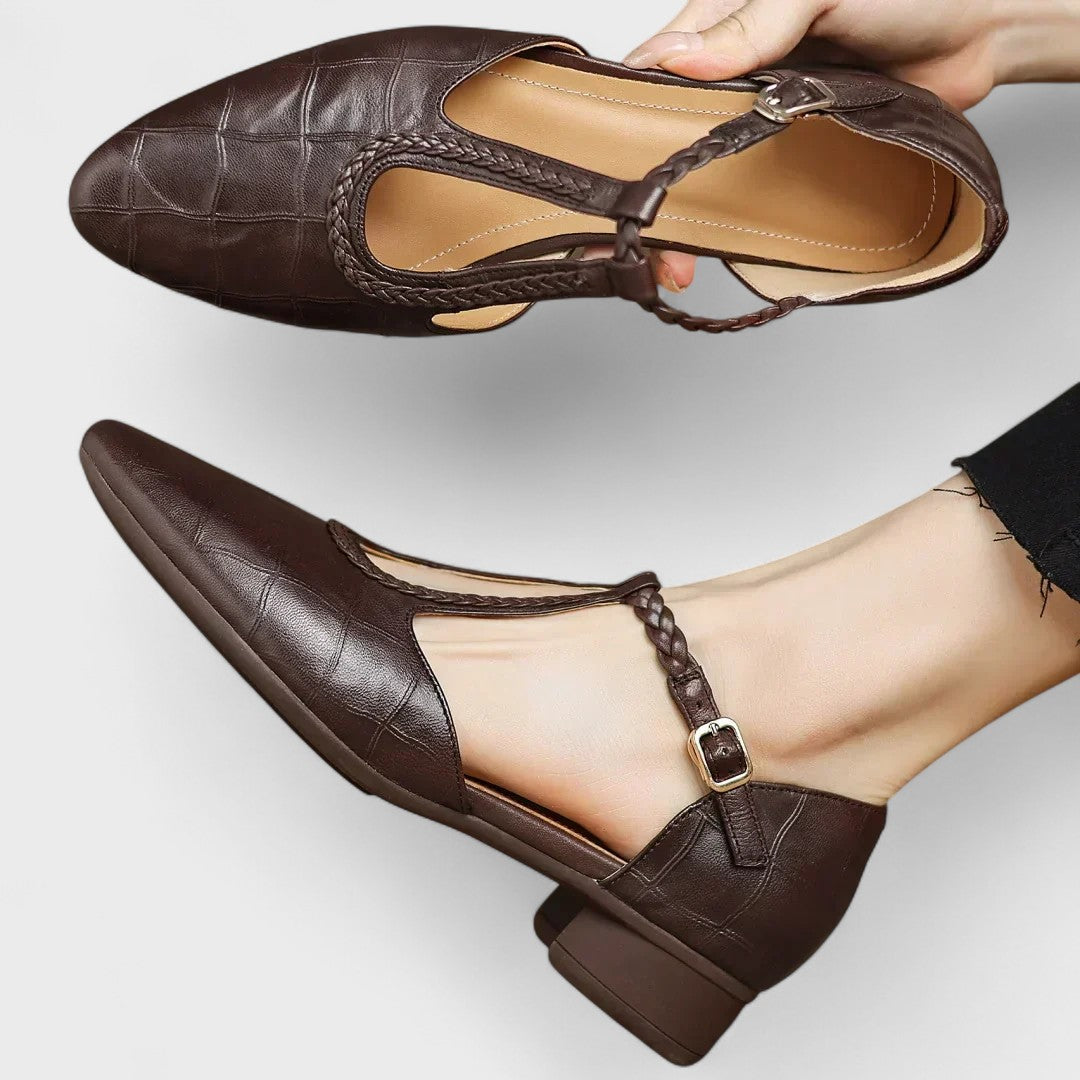 Lena | Comfortevoli Scarpe Ortopediche Donna Mary Jane in Pelle 1
