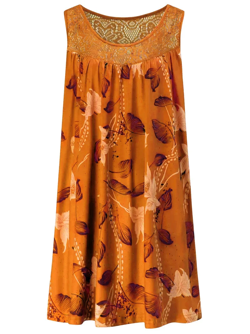 Lena | Elegante Maxi Abito Donna con Motivo Floreale per Cerimonia e Occasioni Speciali 0