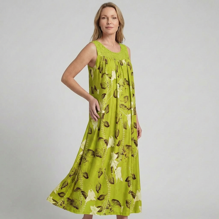 Lena | Elegante Maxi Abito Donna con Motivo Floreale per Cerimonia e Occasioni Speciali 2