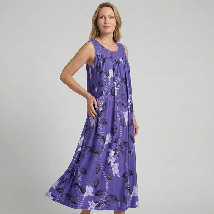 Lena | Elegante Maxi Abito Donna con Motivo Floreale per Cerimonia e Occasioni Speciali 3