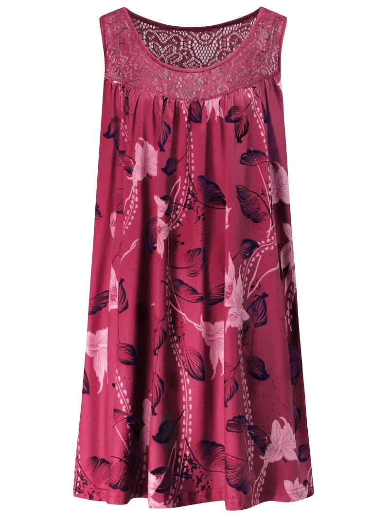 Lena | Elegante Maxi Abito Donna con Motivo Floreale per Cerimonia e Occasioni Speciali 9