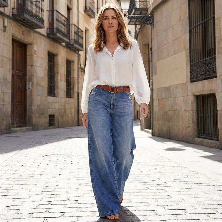 Lena | Jeans Vintage a Vita Alta, Ampia e Trendy 4