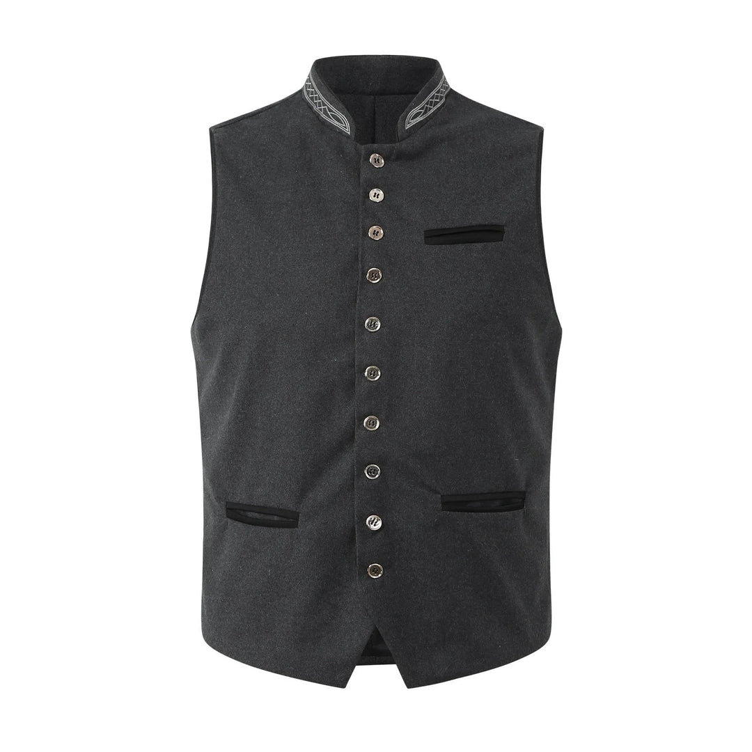 Leon | Gilet Uomo Slim Fit Elegante con Ricami e Dettagli Tradizionali 1