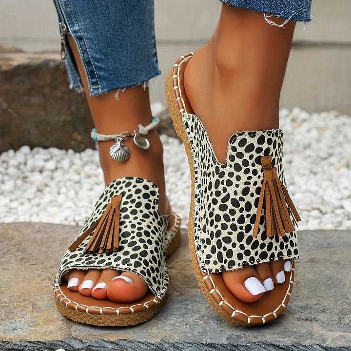 Leona | Eleganti e Comodi Sandali Donna Bassi con Dettagli Boho 2