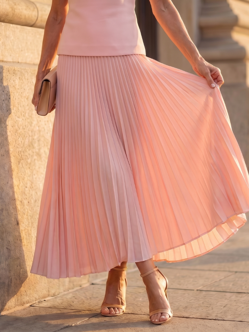 Liana | Elegante Completo Donna – Top Strutturato e Gonna a Pieghe, Completi Eleganti Donna 8