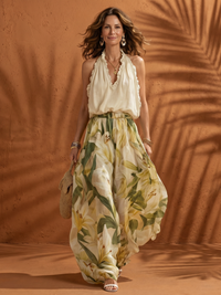 Aurora | Fresh and charming summer set with palazzo pants