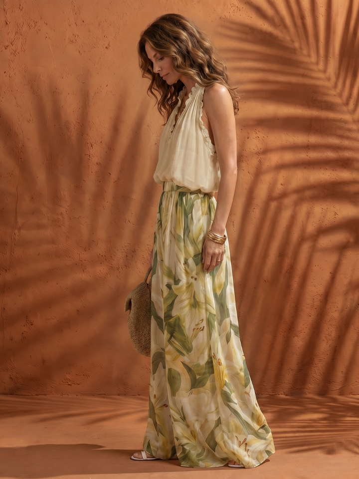 Liana | Elegante, Leggero &amp; Floreale Set Estivo con Pantaloni Palazzo 2
