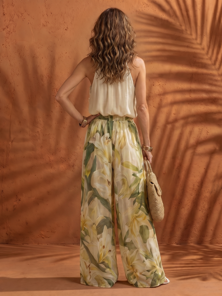 Liana | Elegante, Leggero &amp; Floreale Set Estivo con Pantaloni Palazzo 4