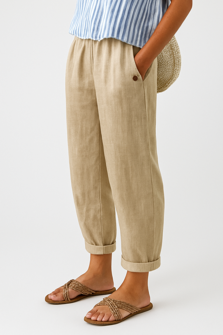 Lina | Eleganti e Traspiranti Pantaloni Donna con Tasche Laterali 0