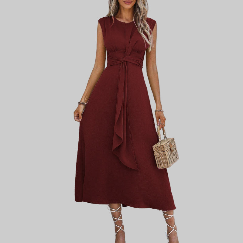 Liora | Elegante Abito Midi Cerimonia con Cintura per Donna 4