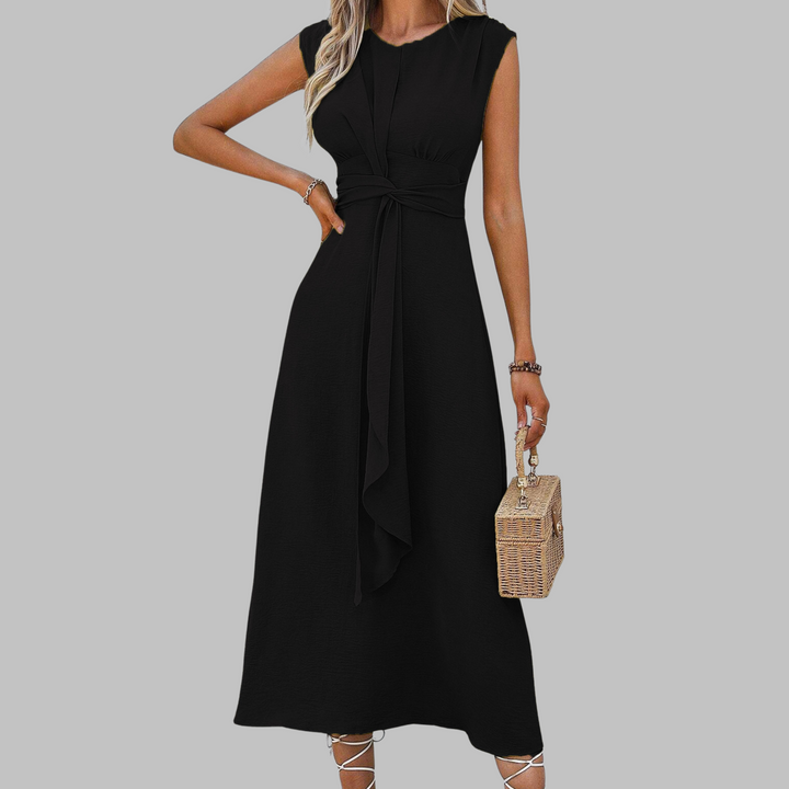 Liora | Elegante Abito Midi Cerimonia con Cintura per Donna 6