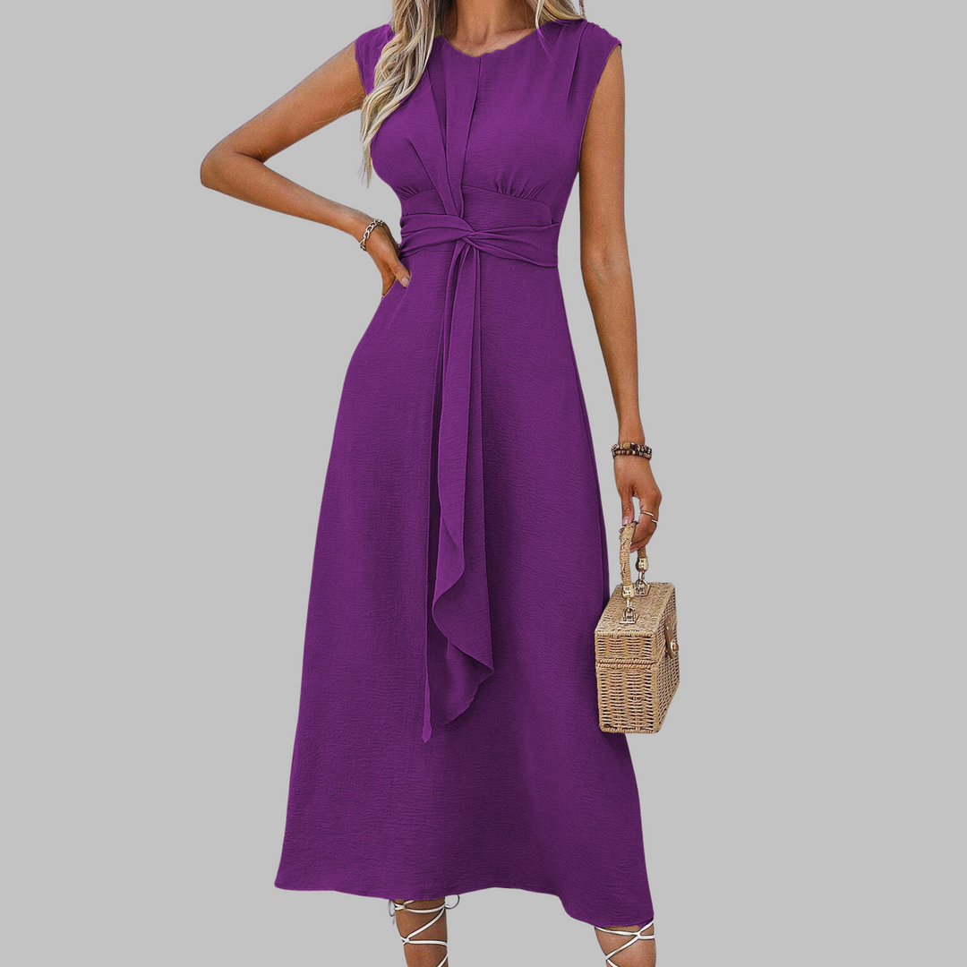Liora | Elegante Abito Midi Cerimonia con Cintura per Donna 8