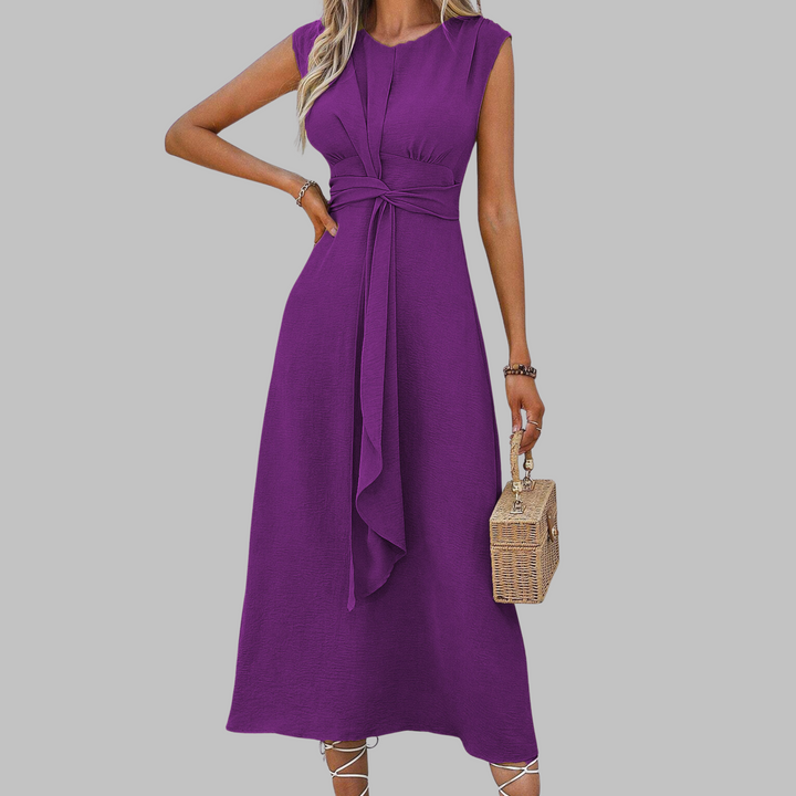 Liora | Elegante Abito Midi Cerimonia con Cintura per Donna 8