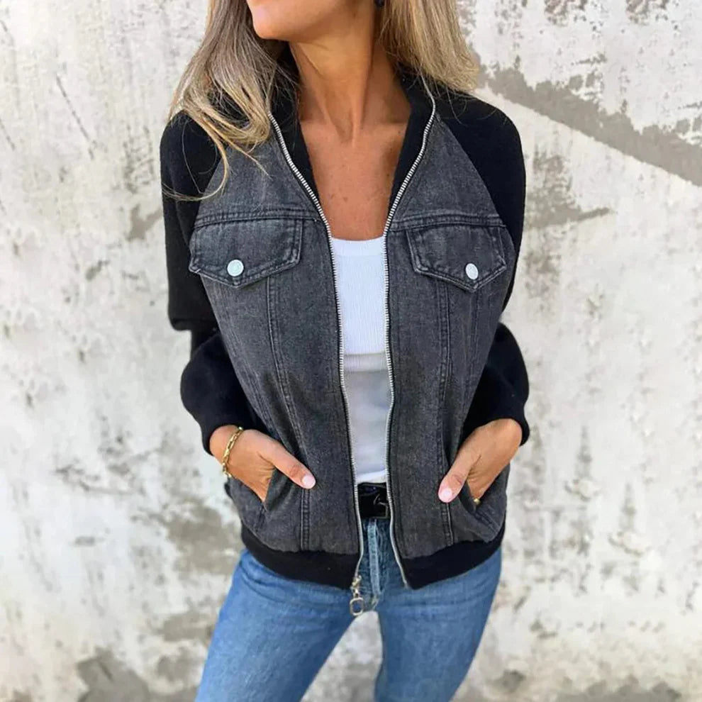 Liora | Giacca calda in denim sherpa da donna 2