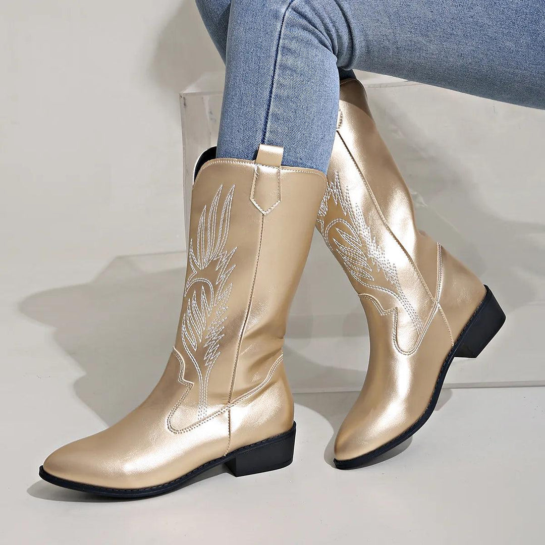 Liora | Stivali Cowboy Donna Pelle Eleganti Comfort Moderno 2