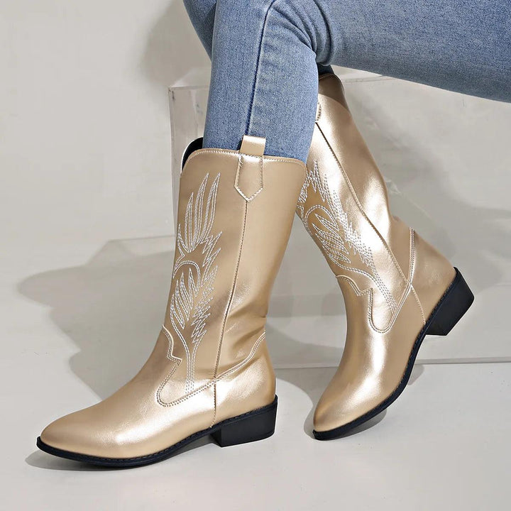 Liora | Stivali Cowboy Donna Pelle Eleganti Comfort Moderno 2
