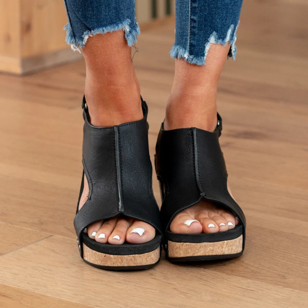 Liorina | Eleganti e casual sandali estivi con zeppa 4