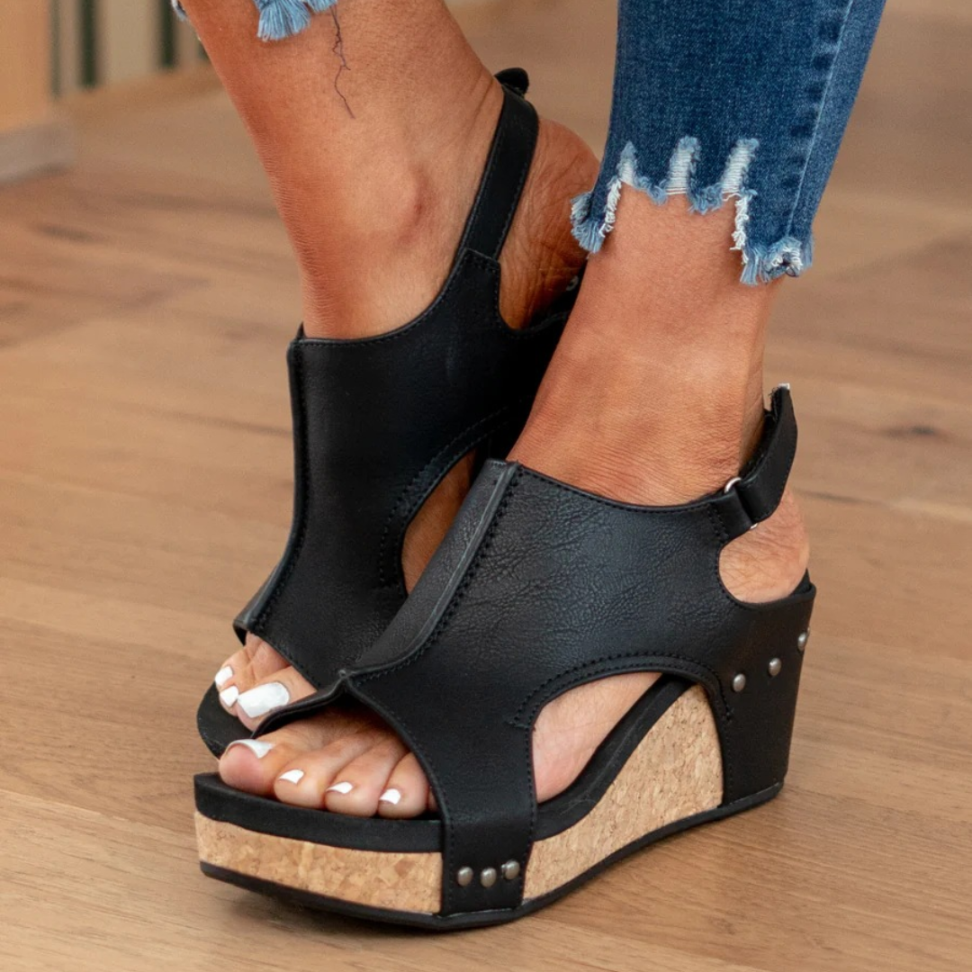 Liorina | Eleganti e casual sandali estivi con zeppa 5