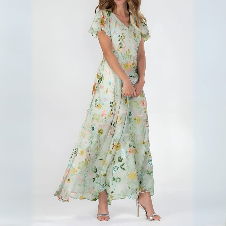 Livenza | Elegante Maxi Abito Cerimonia Donna Floreale 3