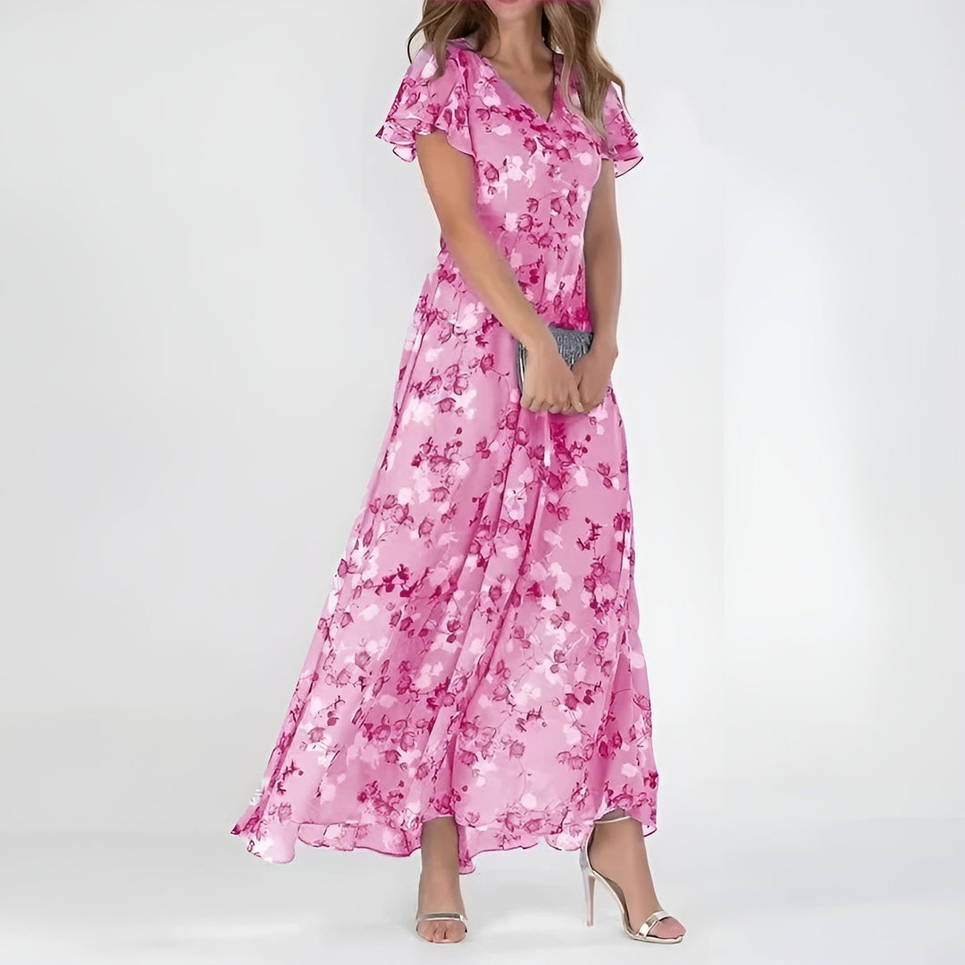 Livenza | Elegante Maxi Abito Cerimonia Donna Floreale 4