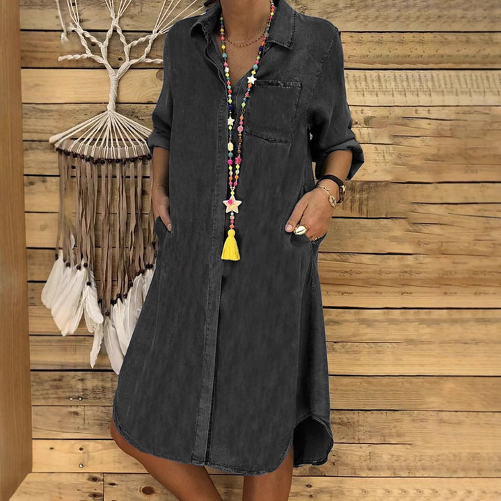 Livia | Comodo Abito Donna Chemisier in Denim Rilassato 4