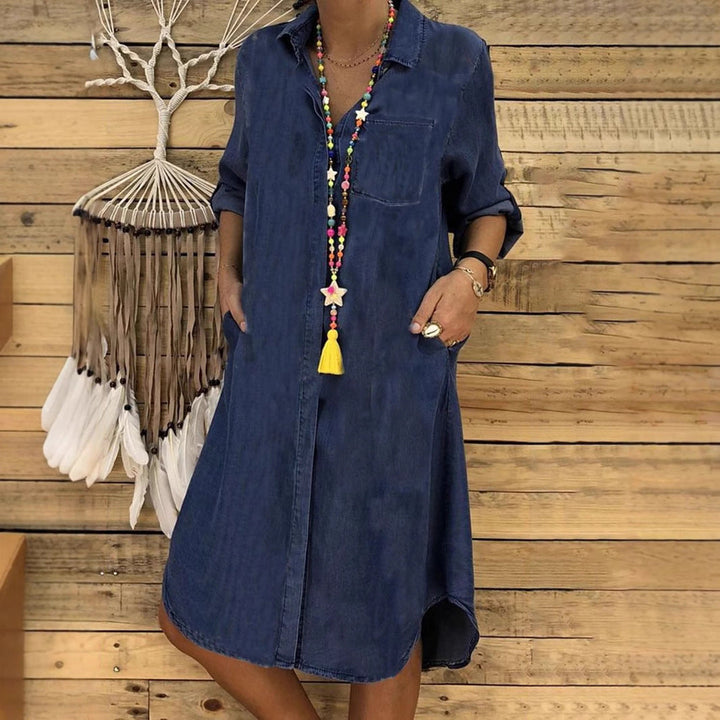 Livia | Comodo Abito Donna Chemisier in Denim Rilassato 5