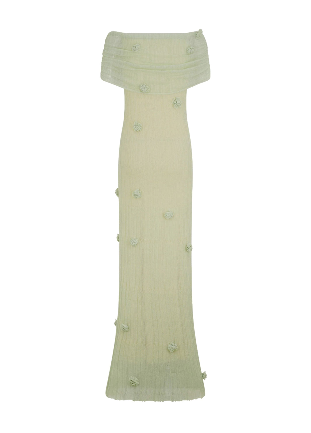 Livia | Elegante Abito Lungo in Maglia Verde Salvia 6