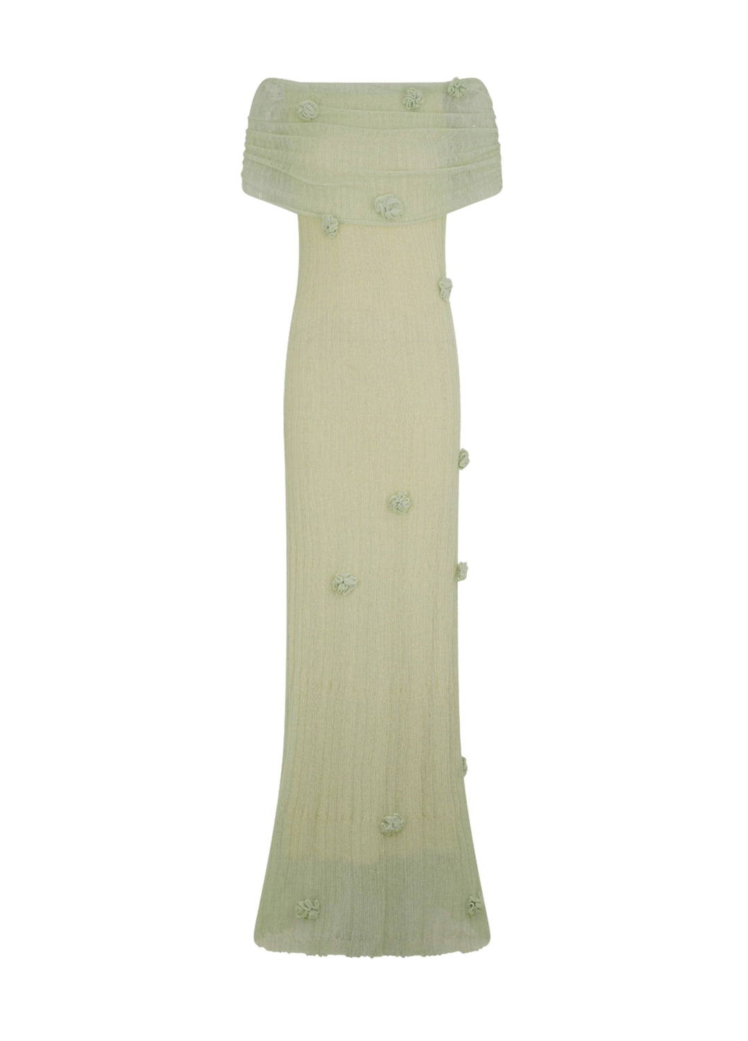 Livia | Elegante Abito Lungo in Maglia Verde Salvia 7