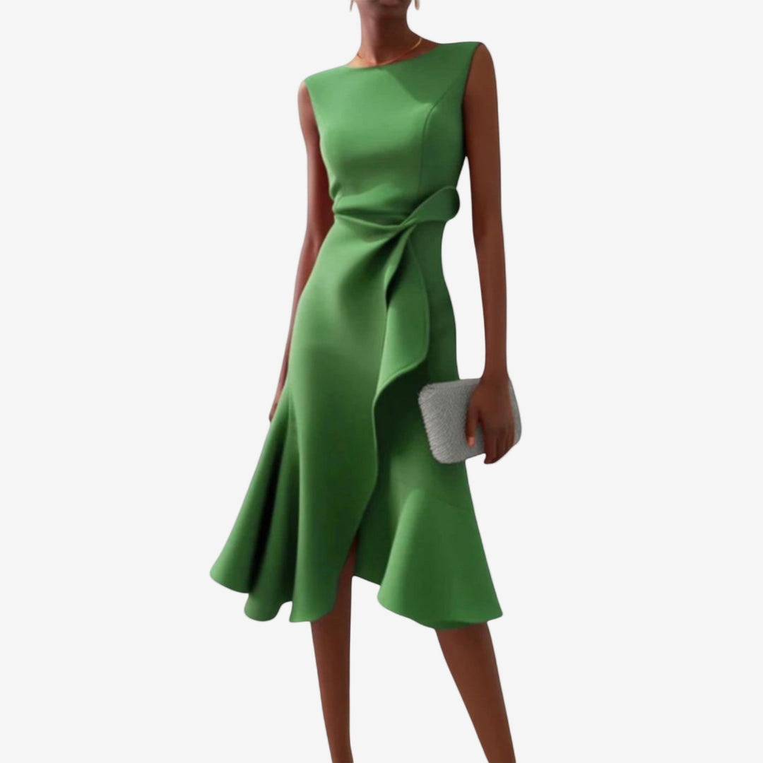 Livia | Elegante Abito Midi Cerimonia Asimmetrico per Donna 3