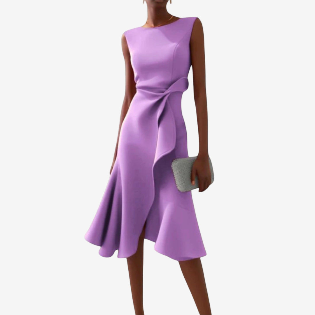 Livia | Elegante Abito Midi Cerimonia Asimmetrico per Donna 5